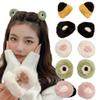 2pcs Autumn and Winter New Cute Plush Pair Clip Headpiece Hair Clip Women's Hairband Clip Headpiece