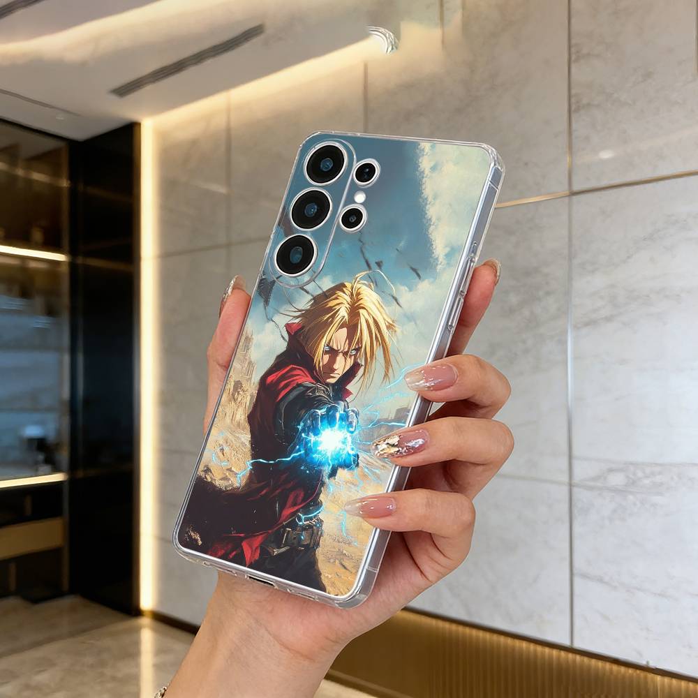 Popular anime-F-Fullmetal -Alchemist Clear Soft Silicone Phone Case forSamsung S25, S24, S21, S22, S23, S30, Ultra, S20, Plus