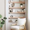 VidaXL Wall Shelf 100x10x6 Cm Solid Untreated Oak Wood 363556