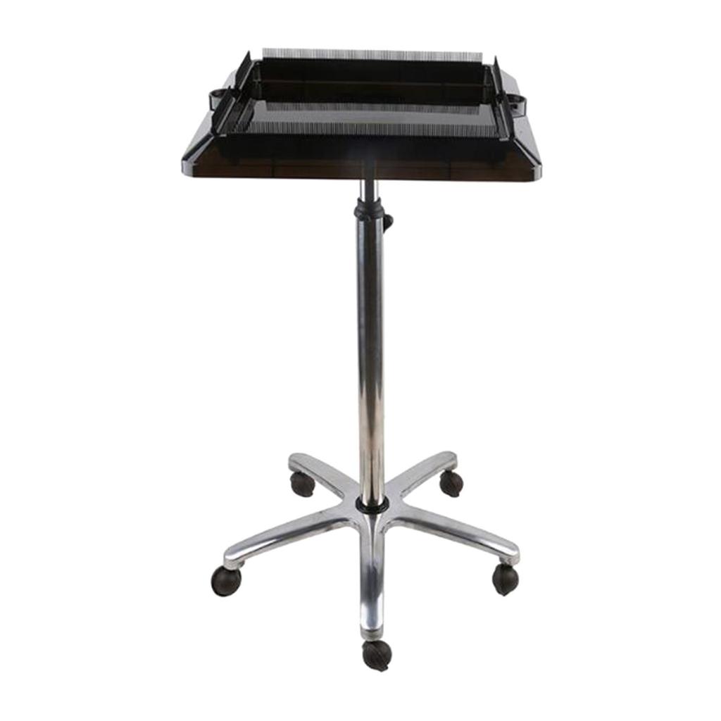 1 Piece Hair Salon Tray Cart Mobile Storage Trolley Adjustable Height Metal Removable Tool Holder