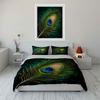 "Elegant Peacock Feather Set Décor"  Kid's and Adults' Bedroom Decor, Exquisite Three-piece Bedding Set Gift