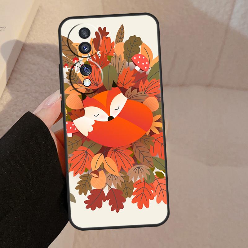 Autumn Leaves Fall Fox Case For Honor X9b X9a X8a X7a X6a X6 X7 X8 X9 8X 9X Honor Magic 5 Pro 50 70 90 Lite Cover