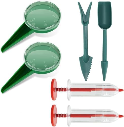 6-Piece Seed Dispenser Set Garden Sowing Aid and Handheld Seed Planter for Easy Sowing of Small Seeds