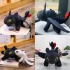 Cum să antrenezi un dragon Toothless Night Fury Jucărie moale de pluș 20cm 25cm 35cm 45cm 65cm Cadou educațional pentru copii