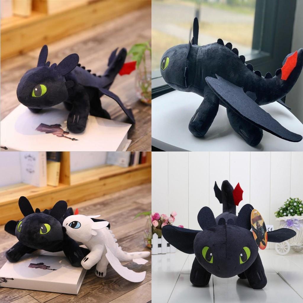 Cum să antrenezi un dragon Toothless Night Fury Jucărie moale de pluș 20cm 25cm 35cm 45cm 65cm Cadou educațional pentru copii