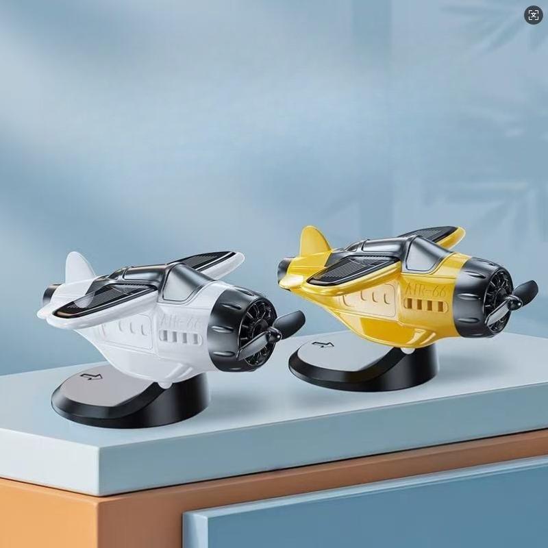Car Solar Car Ornaments, Rotating Aircraft Creative Car Trinkets, Essential Car Ornaments Ornaments