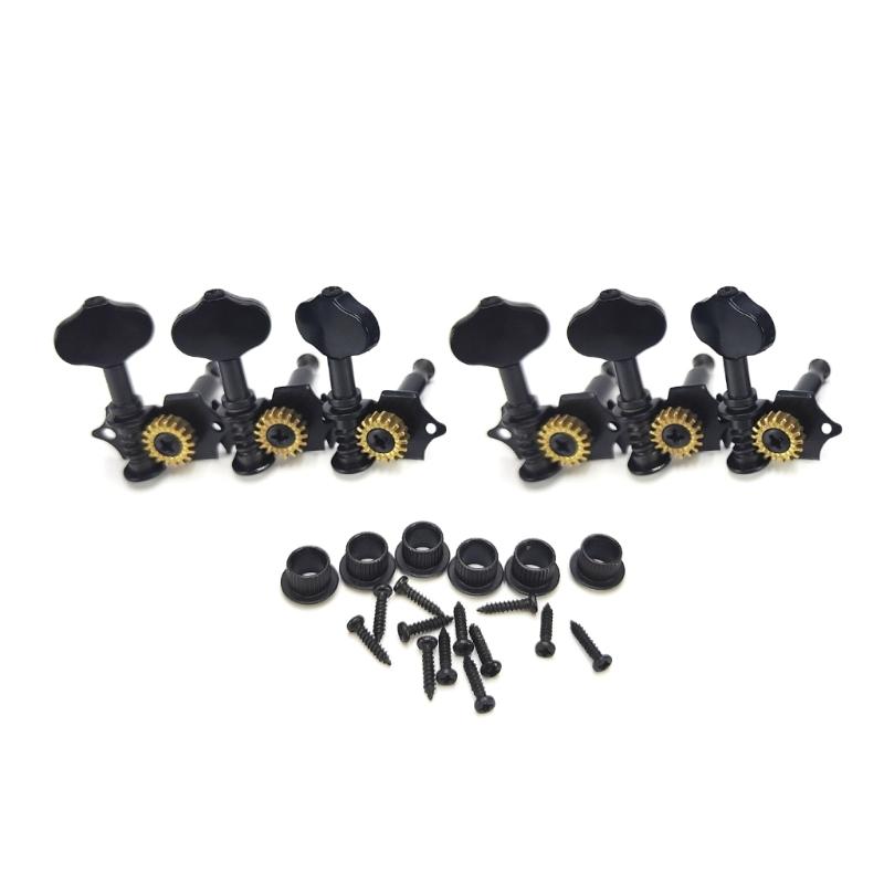 6Pieces Metal Guitar Tuning Machines Suitable for Professional Musicians Seeking Superior Sound and Robust Construction