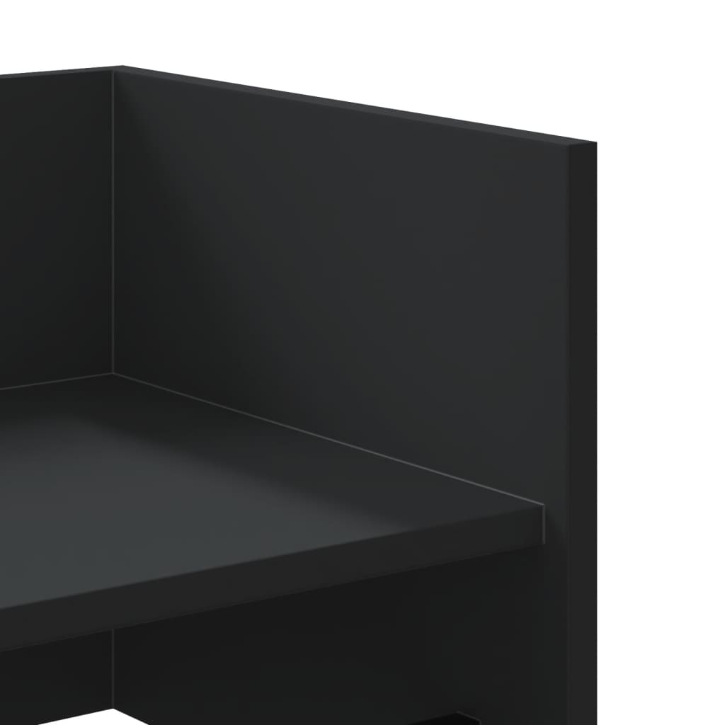 Wall Shelf Black 70.5 X 35 X 30.5 Cm Particleboard