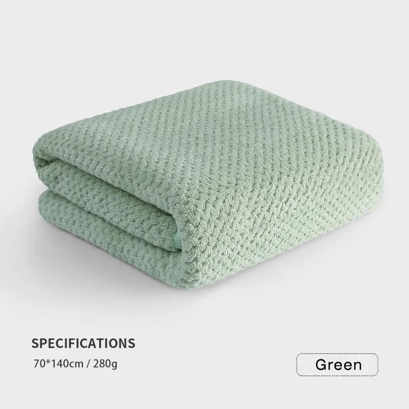 

Швидко вбираючий рушник для ванної кімнати Thicken Coral Velvet, 70x140 см 70x140cm зелений