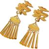 Yu Shuxin Golden Flower Tassel Hairpin Female New Chinese Style Photo Atmosphere Side Clip Headgear