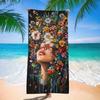 1 Stück Bohème-Blumen-Mikrofaser-Strandtuch - Leichtes, schnell trocknendes Reise-Essential mit lebendigem, buntem Design, Künstlerischer Druck