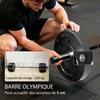 Olympic Bar, 50 mm, Steel, Knurled Grip, Load Capacity 200 kg, 5 x 180 cm, Black