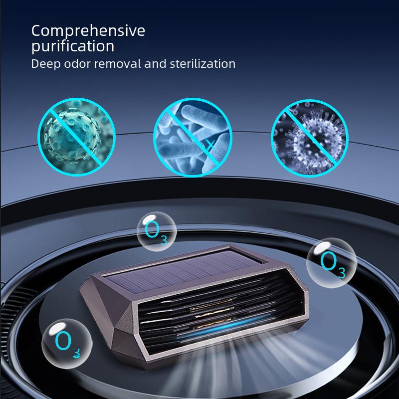 Bil solenergi luftrenser: Luktfjerning av ozon og negative ioner og formaldehydsterilisering