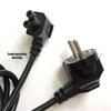 CE Standard EU Power Cord, 3-Pin CEE 7/7 Plug, Schuko Connector, 3-Core Computer Clover Leaf Connector, 90° Angled