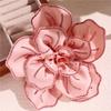 Zircon Fabric Flowers Brooch Metal Pin Wedding Jewelry New Skirt Shirt Decor