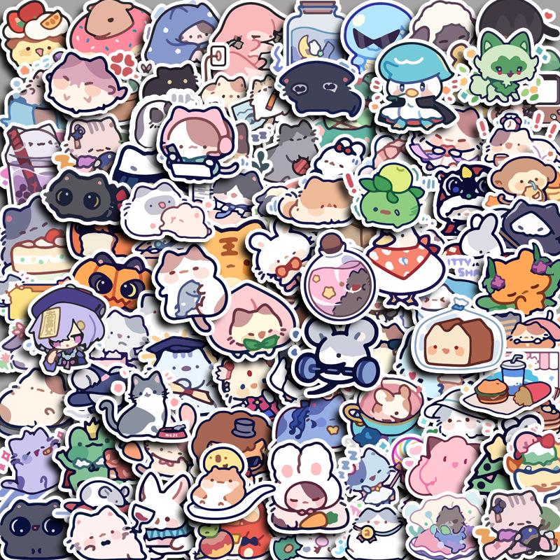 

Kawaii Japanese Cute Journal Stickers - 100 Waterproof Sheets for DIY Décor