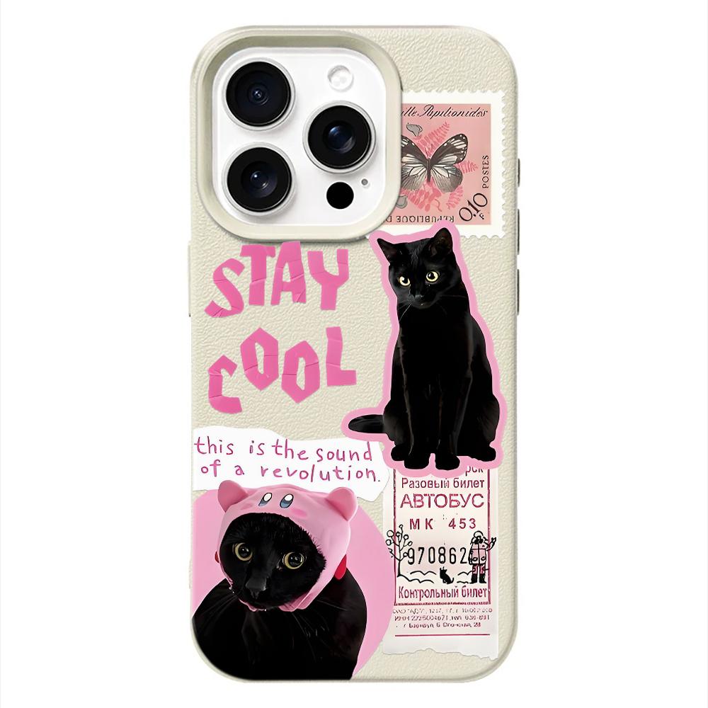 Bowtie Cat  Phone Case For IPhone 17 16 15 Plus 11 13 12 14 Pro Max 16e 17 Air Soft  Silicone Cover Shockproof Cases