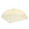 2Pcs Household Mesh Food Cover Tent Washable Folding Food Umbrella Kitchen Tool Yellow 43x43cm