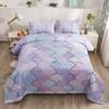 Pink Mermaid Bedding Set Comforter Twin for Kids, Glow In The Dark Mermaid Bedding Sets with Decor Pillow,3 Pieces Girls Bed Set