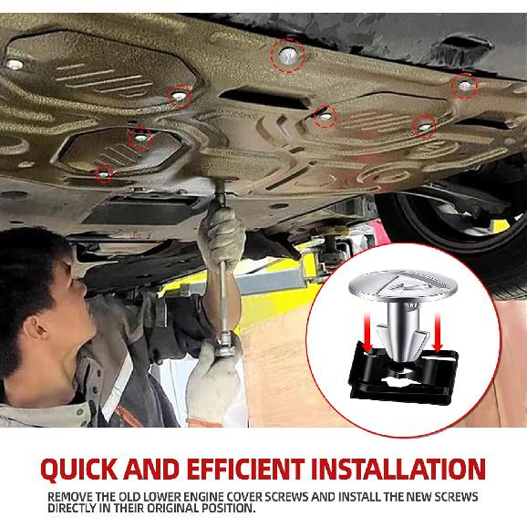 14PCS Engine Splash Shield Hardware Kit, Lower Cover Pin Screws And Clips, 90674-TY2-A01 90105-TBA-A00