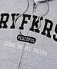 Rayfikers Applique Logo Zip-Up Hoodie Melange Grey (Mp6Tu148-097)