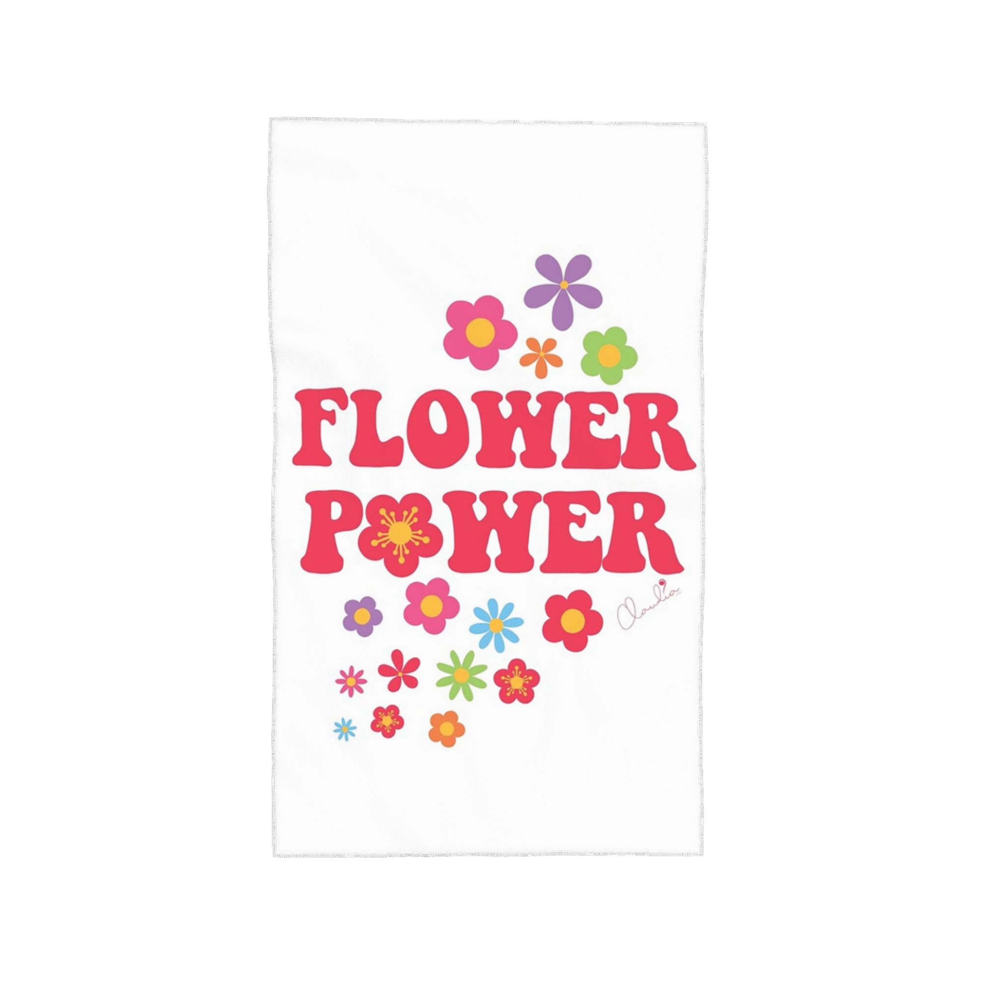 

Colorful Flower Power Seamless Pattern Soft Face Towel Quick Dry Pool Bath Cotton Towels Absorbent W30*H60(CM)