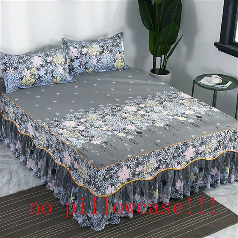 

Fashion Bed Skirt Washable Breathable Korean Bedspread Single Double Universal Bedding Luxury Bedroom Decor King Queen Size Ins 120x200cm