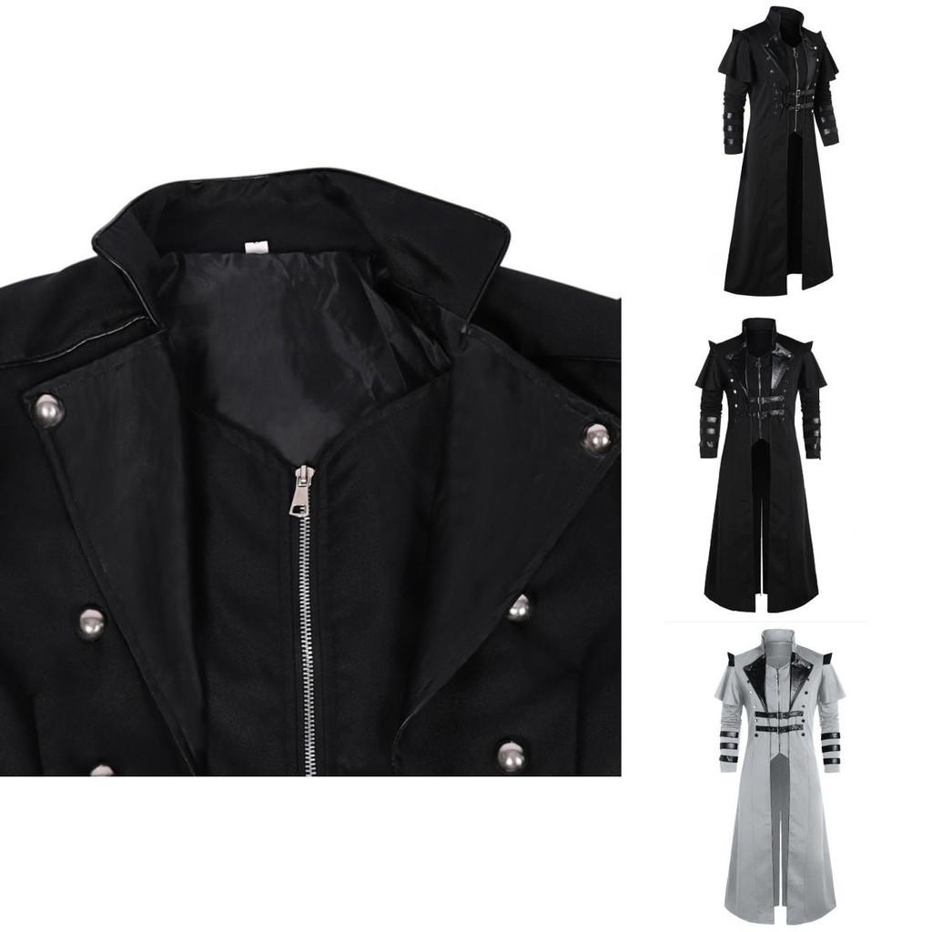 Medieval Renaissance Punk Coat For Stage Performances And Photography