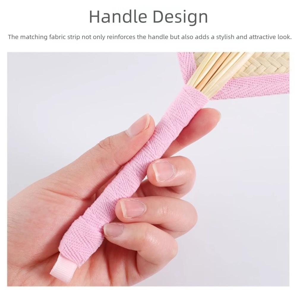 with Colorful Edging Handmade Raffia Fans Lightweight Palm-leaf Fan  Home Decor Pendant