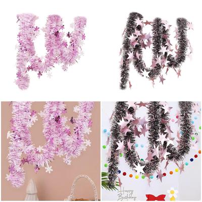 Christmas Tinsel Garland Strip Versatile Glitter Festival Party Supplies Decor New Year Fireplace Ceiling Stair Christmas Decor