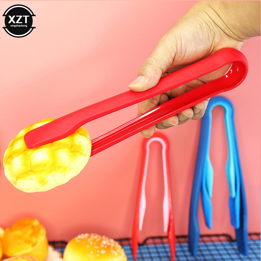 3Pcs/Set Plastic Food Tong Kitchen Tongs Non-slip Cooking Clip Clamp BBQ Salad Tools Grill Kitchen Accessories