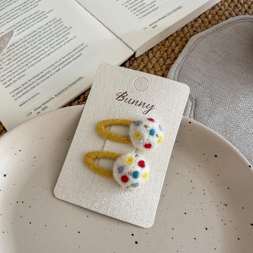 Wool Felt Cartoon Bread Slices Biscuits BB Clip Cute Bangs Side Clip Hairpin Funny Hair Clip Children's Hair Accessories