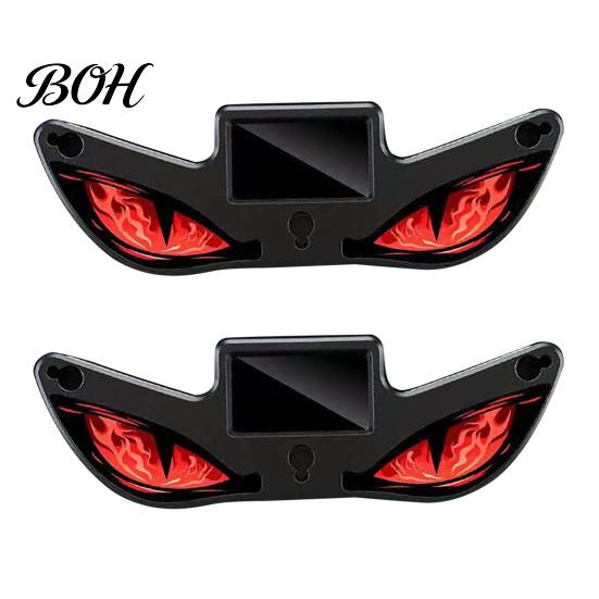 Car Enthusiast Lighting Gear Solar Devil Eyes Light for Windshield, Magnetic Installation Window Warning Sign with Three Night Driving Atmosphere Lamp