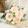 Artificial Flowers Fake Silk Peony Vases Flower Bouquets Home Room Decoration Garden Flower Garlands Wedding Bridal Accessories