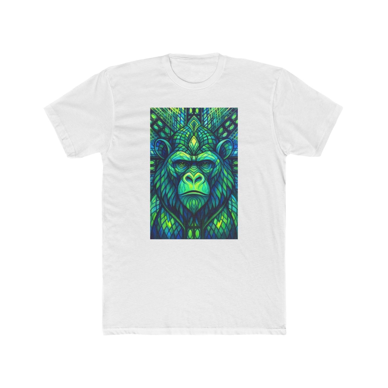 Neon Tribal Gorilla T-Shirt | Psychedelic Primate Artwork S