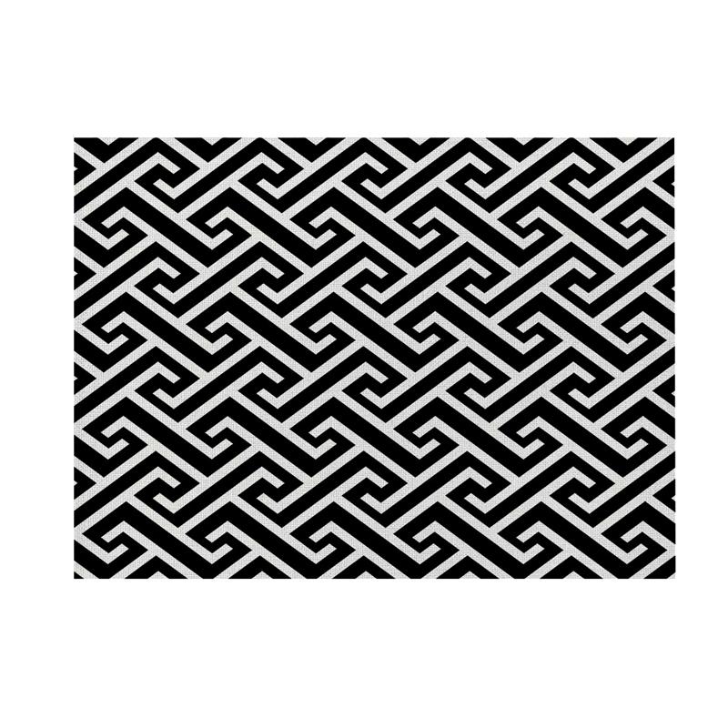 40X30cm Modern Geometric Simple Dining Tables Mat Heat Resistant Linen Placemat For Table Drink Cup Coaster Kitchen Accessories