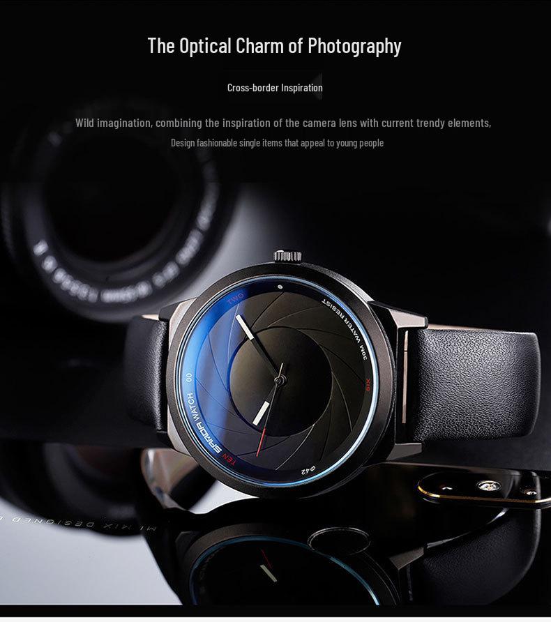 Sanda Unisex Quartz Watch: Creative Casual Wristwatch for Students - New Shape Concept in White.