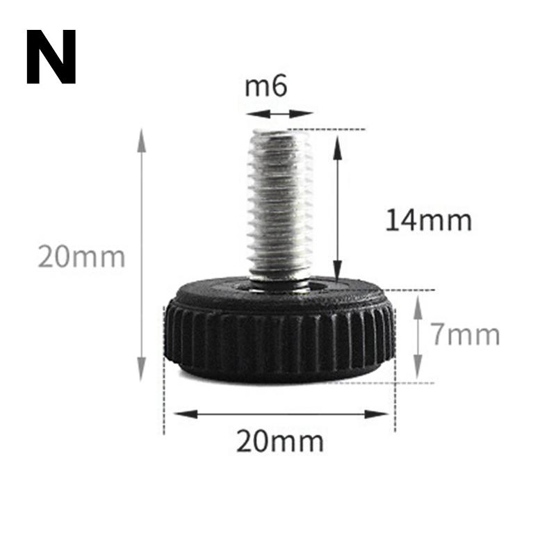 5Pcs Steel Furniture Legs Anti-slip Base Table Cabinet Leg Pad Adjustable Leveling Floor Chair Feet Leveler Table Legs M6 M8 M10