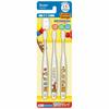 Skater Toothbrushes for Kindergarteners (Ages 3-5), Soft, Clear, 3-Piece Set, Curious George Design (TBCR5T-A)