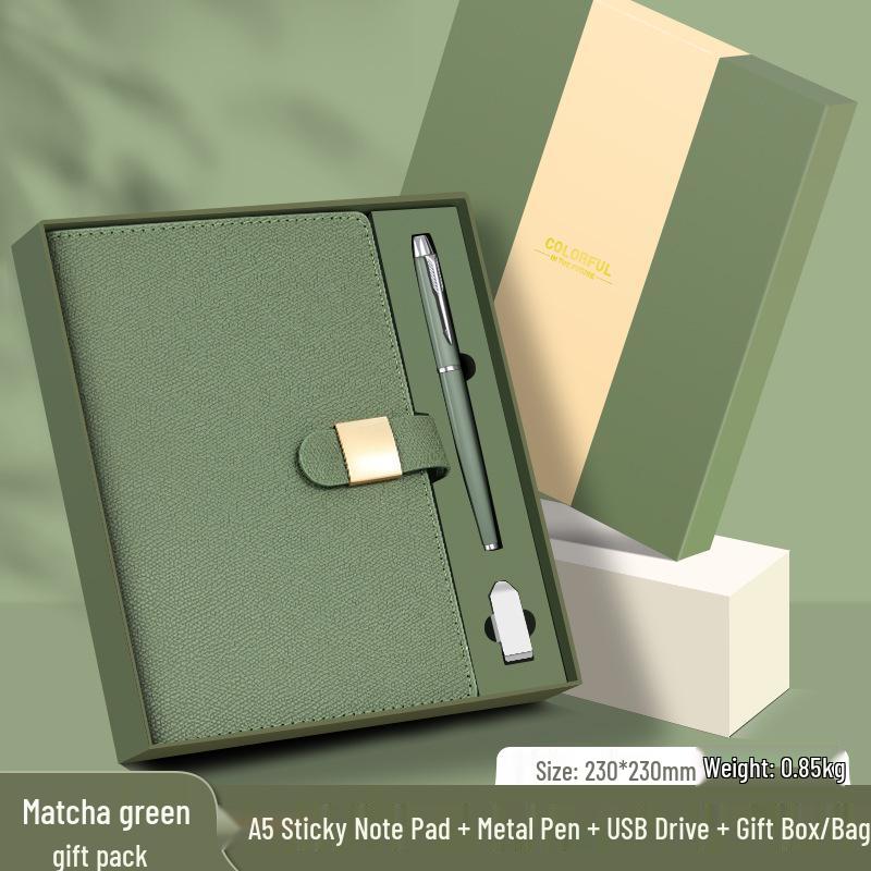 Customized Logo Laptop Gift Set: Thickened Notebook with Clasp, Perfect for Business Office Culture Gifts