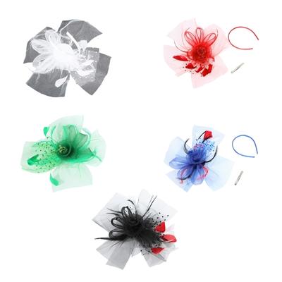 Elegant Fascinator Hat Headbands Funny Girl Hat Headgear Lovely Hairpiece for Weddings and Parties