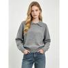 Autumn and winter lapel-neck knitted sweater women's loose shoulder-sleeved spliced lapel top