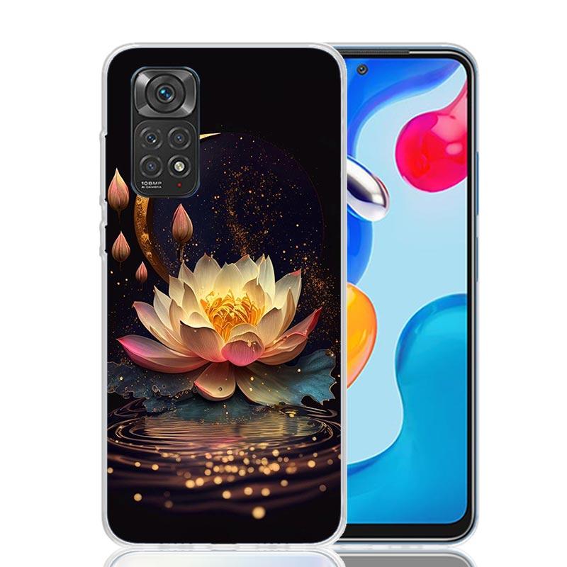 Buddhist Fire Lotus Phone Case For Xiaomi Redmi Note 13 14 15 Pro Plus 12S 12 14S 11S 11E 10 10S 11 11T 5G 4G Cover Coque Redmi