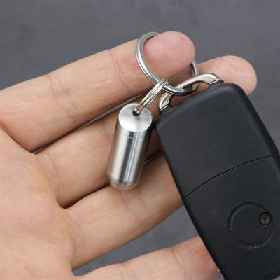1 Stück Tragbare wasserdichte Kapselbox aus Metall, Mini-Medikamentenhalter, Pillendose aus Edelstahl, Mini-Pillenhalter, EDC-Werkzeug, Siegelflasche