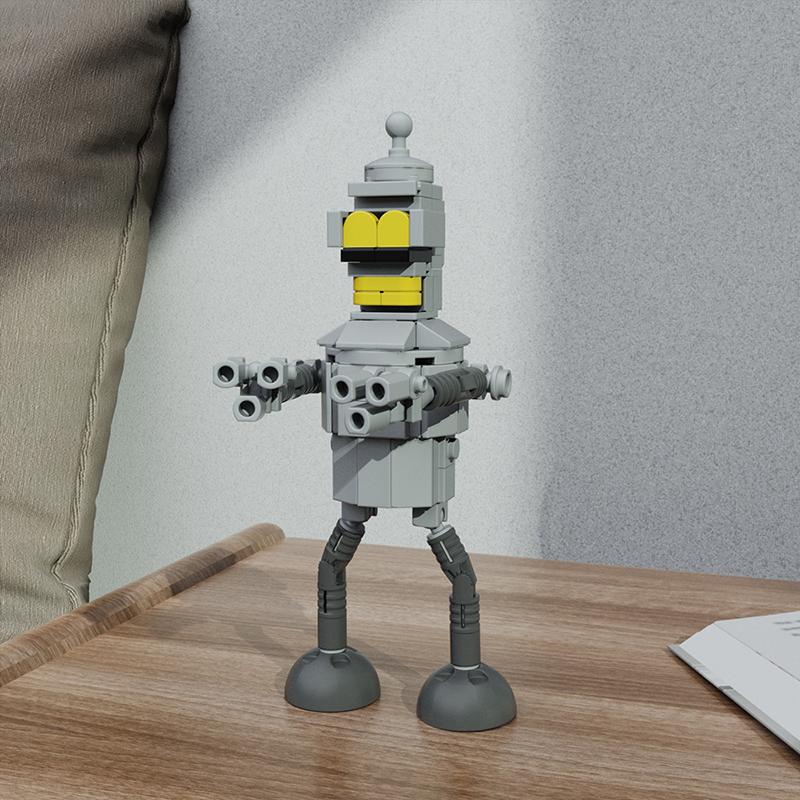 Cartoon Futuramaeds Robots Bendered MOC 110PCS Bricks Building Blocks Kits Toys for Children Kids Gifts Assemble Figures