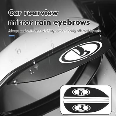 For Lada 2pcs Car Rain Eyebrow Rearview Mirror Visor Shade Rain Cover Rear View Accessories Xray Granta Largus Kalina Largus