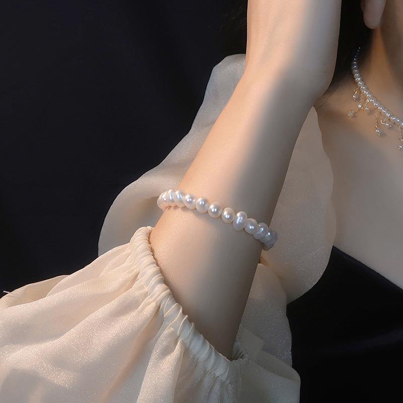 French Retro Pearl Beaded Bracelet - Elegant, Versatile Fashion Jewelry for Women