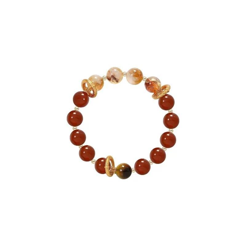 

New Chinese bracelet contrasting color splicing bracelet New Chinese versatile high-end sense niche fashion temperament jewelry women