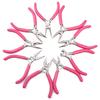 Cute Fuchsia Handle Anti-slip Splicing and Fixing Jewelry Pliers Tools & Equipment Kit for DIY Jewelery Making Needlework