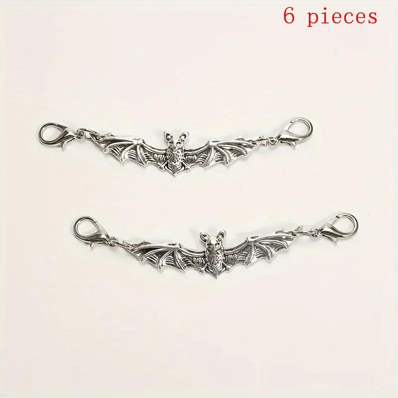 2/6/10Pcs Diy Shoe Accessories Personalized Gothic Alloy Bat Shoe Buckle Charms Decorcasual Shoe And Boot Decoration